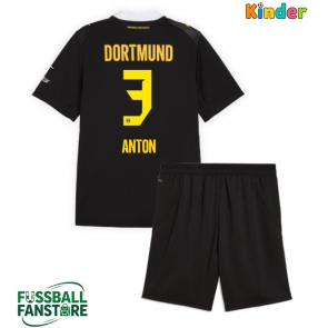 Borussia Dortmund Waldemar Anton #3 Replik Auswärtstrikot Kinder 2026-27 Kurzarm (+ Kurze Hosen)